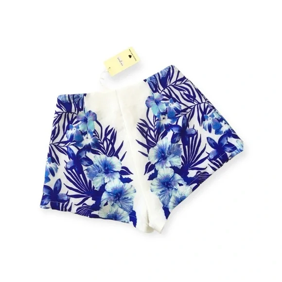 new LF into ๐ Festival Hibiscus Print Chiffon Short ๐ Jewel Tone Blue Purp ๐ 6 - Picture 11 of 16